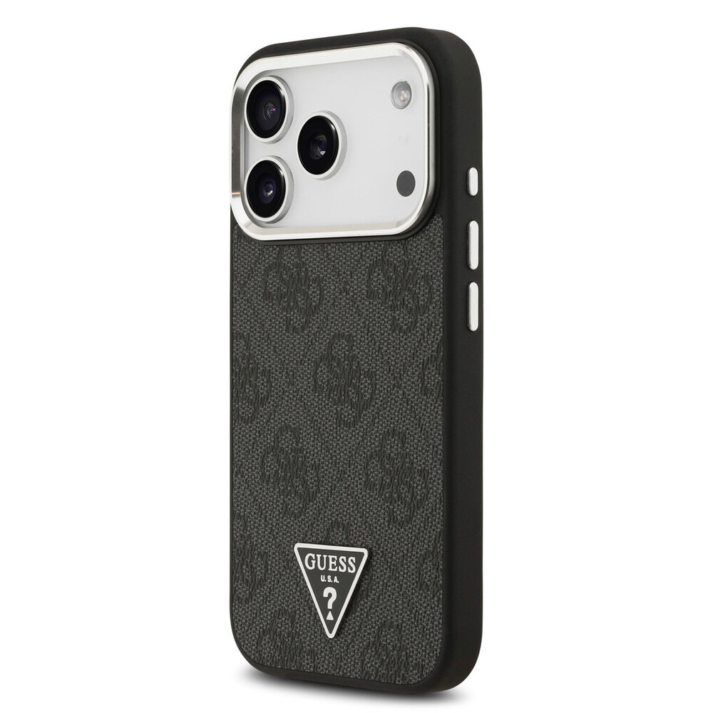 Guess Guess iPhone 17 Pro Back cover coque - HC Magsafe 4G PU With Triangle Logo SL - Noir Guess Guess iPhone 17 Pro Back cover coque - HC Magsafe 4G PU With Triangle Logo SL - Noir