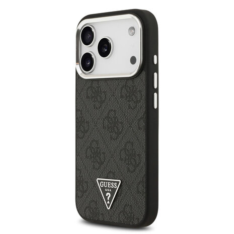 Guess Guess iPhone 17 Pro Back cover case - HC Magsafe 4G PU With Triangle Logo SL - Black Guess Guess iPhone 17 Pro Back cover case - HC Magsafe 4G PU With Triangle Logo SL - Black