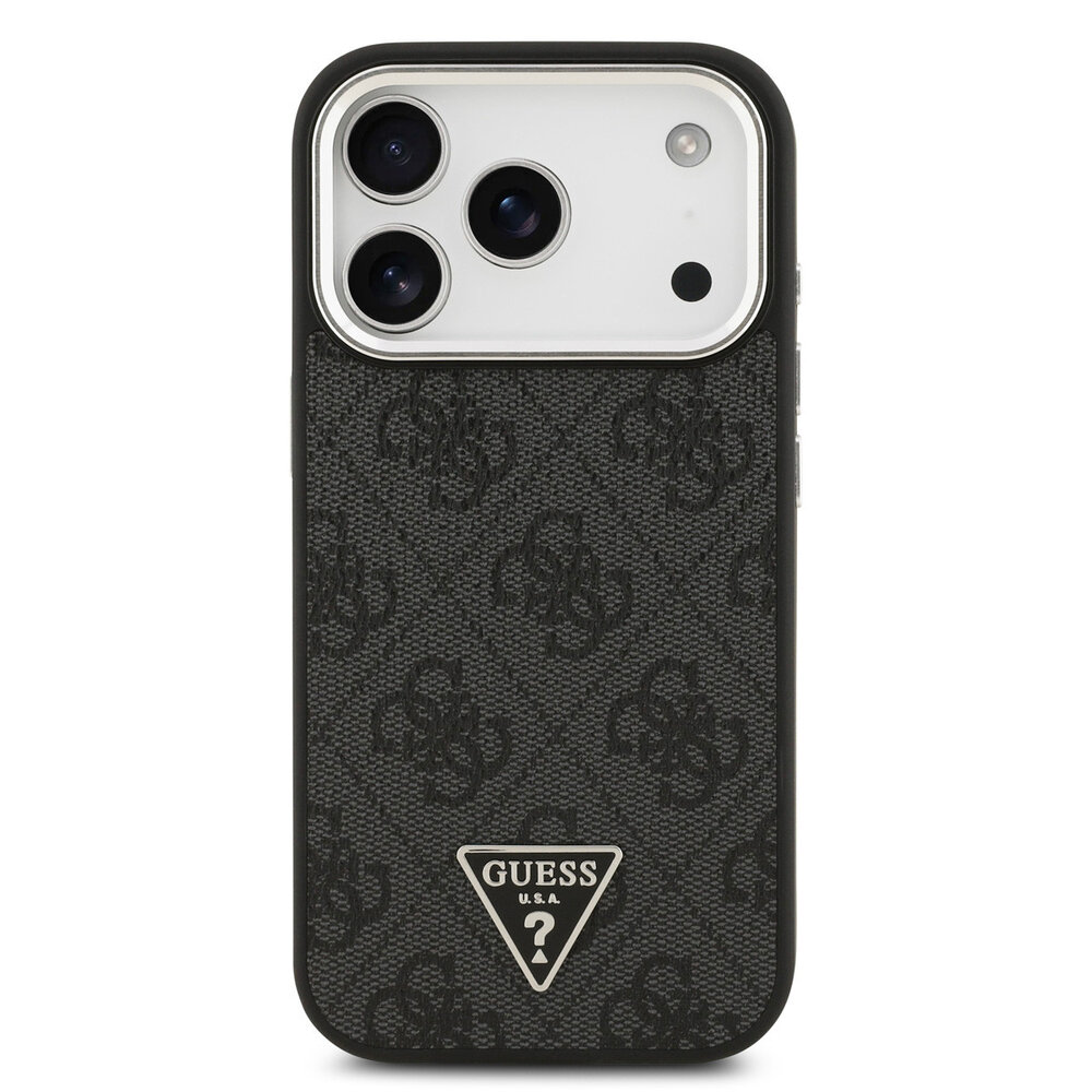 Guess Guess iPhone 17 Pro Back cover coque - HC Magsafe 4G PU With Triangle Logo SL - Noir Guess Guess iPhone 17 Pro Back cover coque - HC Magsafe 4G PU With Triangle Logo SL - Noir