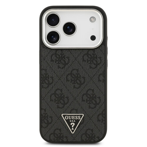 Guess Guess iPhone 17 Pro/iPhone 18 Pro Hartschalenhülle MagSafe 4G PU dreieckiges Logo SL - Schwarz