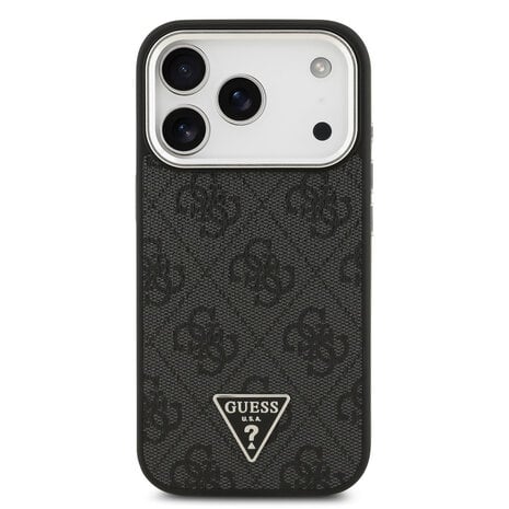 Guess Guess iPhone 17 Pro Back cover coque - HC Magsafe 4G PU With Triangle Logo SL - Noir Guess Guess iPhone 17 Pro Back cover coque - HC Magsafe 4G PU With Triangle Logo SL - Noir