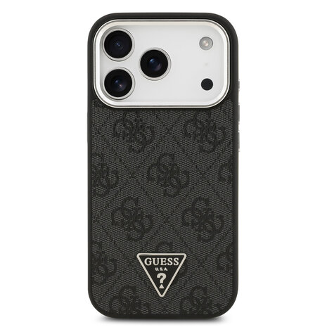 Guess Guess iPhone 17 Pro Back-Cover hul - HC Magsafe 4G PU With Triangle Logo SL - Schwarz Guess Guess iPhone 17 Pro Back-Cover hul - HC Magsafe 4G PU With Triangle Logo SL - Schwarz