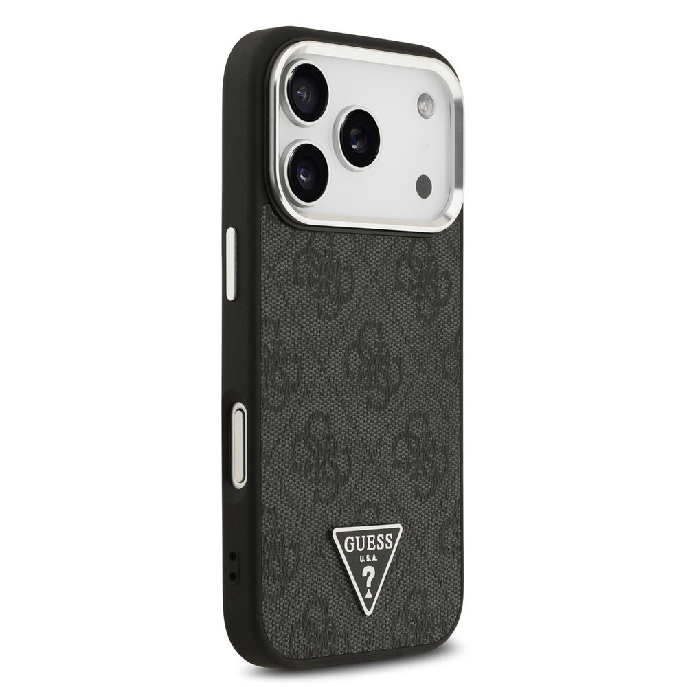 Guess Guess iPhone 17 Pro Back cover case - HC Magsafe 4G PU With Triangle Logo SL - Black Guess Guess iPhone 17 Pro Back cover case - HC Magsafe 4G PU With Triangle Logo SL - Black