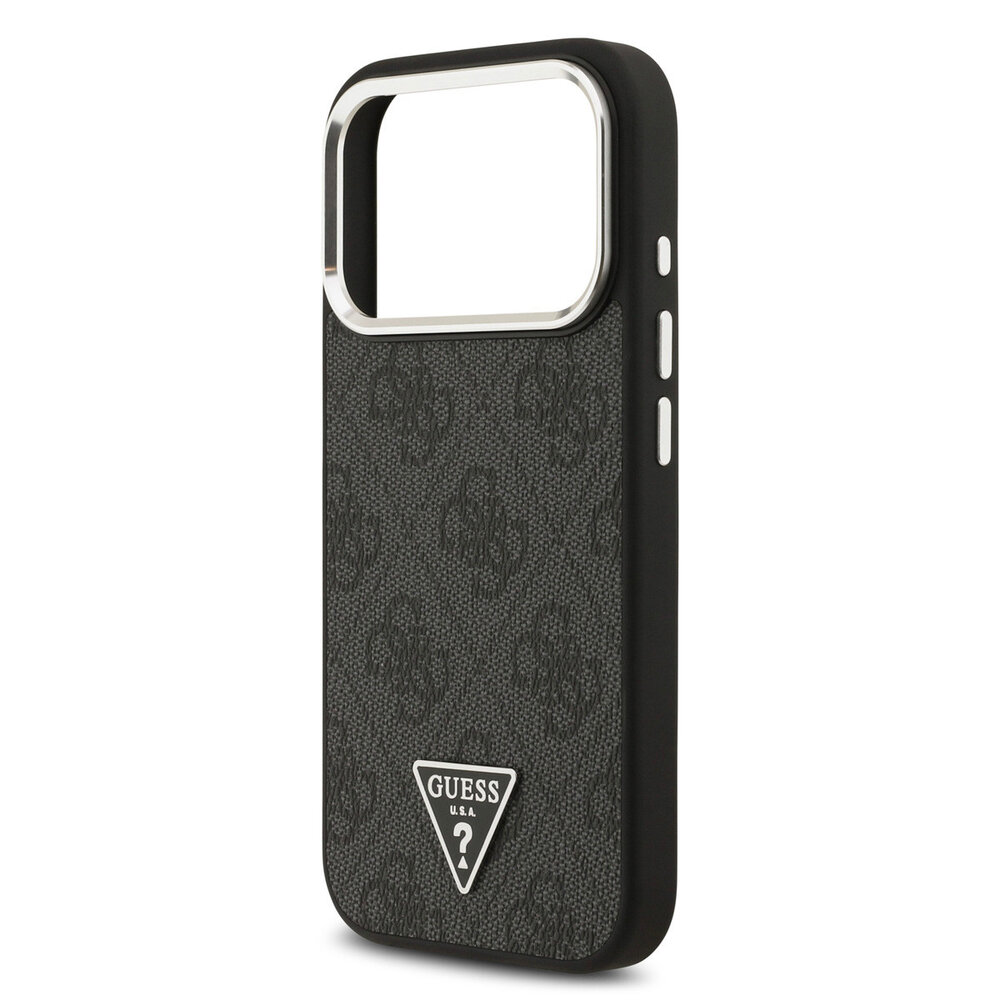 Guess Guess iPhone 17 Pro Back cover case - HC Magsafe 4G PU With Triangle Logo SL - Black Guess Guess iPhone 17 Pro Back cover case - HC Magsafe 4G PU With Triangle Logo SL - Black
