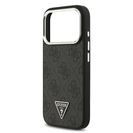 Guess Guess iPhone 17 Pro Back cover case - HC Magsafe 4G PU With Triangle Logo SL - Black Guess Guess iPhone 17 Pro Back cover case - HC Magsafe 4G PU With Triangle Logo SL - Black
