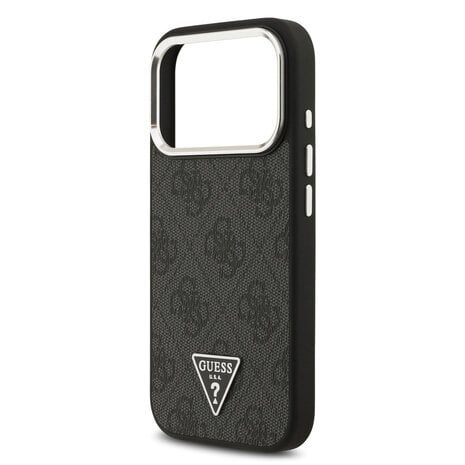 Guess Guess iPhone 17 Pro Back cover coque - HC Magsafe 4G PU With Triangle Logo SL - Noir Guess Guess iPhone 17 Pro Back cover coque - HC Magsafe 4G PU With Triangle Logo SL - Noir
