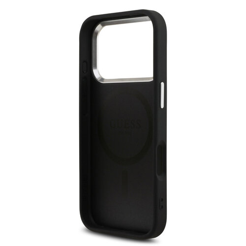 Guess Guess iPhone 17 Pro/iPhone 18 Pro Hartschalenhülle MagSafe 4G PU dreieckiges Logo SL - Schwarz