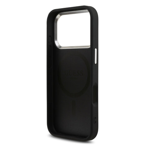 Guess Guess iPhone 17 Pro Back cover case - HC Magsafe 4G PU With Triangle Logo SL - Black Guess Guess iPhone 17 Pro Back cover case - HC Magsafe 4G PU With Triangle Logo SL - Black