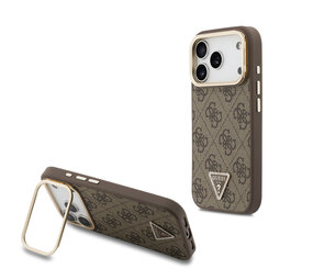 Guess Guess iPhone 17 Pro Back cover coque - HC Magsafe 4G PU With Triangle Logo & Stand Camera - Marron Guess Guess iPhone 17 Pro Back cover coque - HC Magsafe 4G PU With Triangle Logo & Stand Camera - Marron