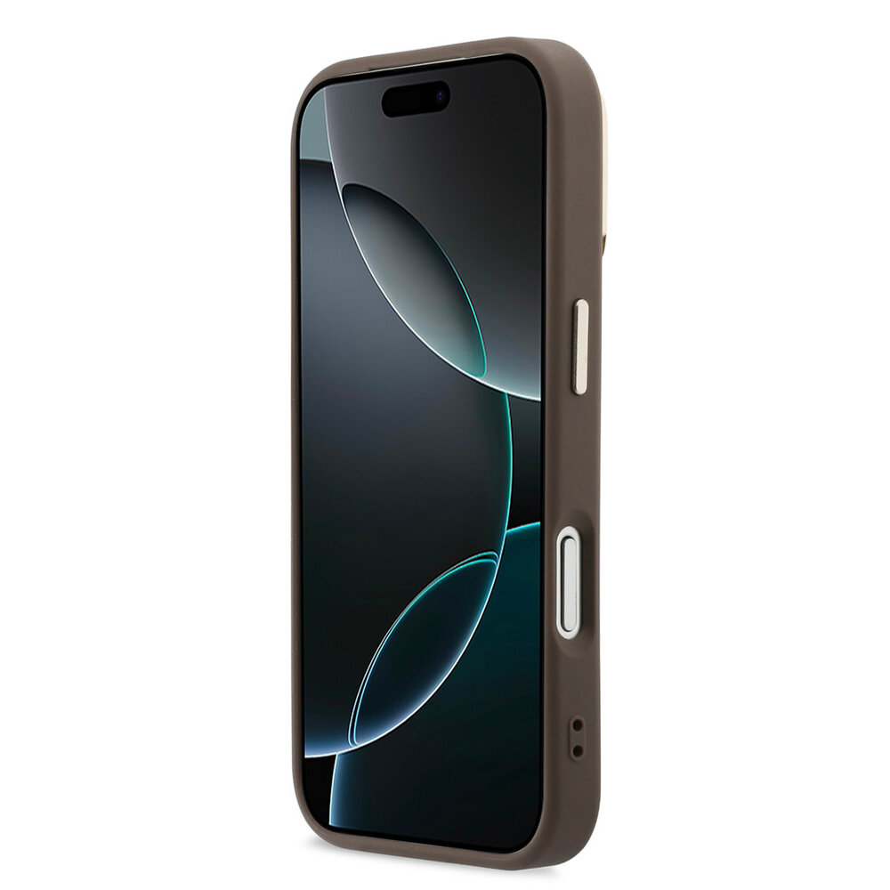 Guess Guess iPhone 17 Pro Back cover coque - HC Magsafe 4G PU With Triangle Logo & Stand Camera - Marron Guess Guess iPhone 17 Pro Back cover coque - HC Magsafe 4G PU With Triangle Logo & Stand Camera - Marron