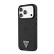 Guess Guess iPhone 17 Pro Backcover hoesje - HC Magsafe Grained PU Hot Stamp Peony Triangle Logo - Zwart Guess Guess iPhone 17 Pro Backcover hoesje - HC Magsafe Grained PU Hot Stamp Peony Triangle Logo - Zwart