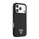 Guess Guess iPhone 17 Pro Backcover hoesje - HC Magsafe Grained PU Hot Stamp Peony Triangle Logo - Zwart Guess Guess iPhone 17 Pro Backcover hoesje - HC Magsafe Grained PU Hot Stamp Peony Triangle Logo - Zwart