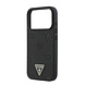 Guess Guess iPhone 17 Pro Back cover case - HC Magsafe Grained PU Hot Stamp Peony Triangle Logo - Black