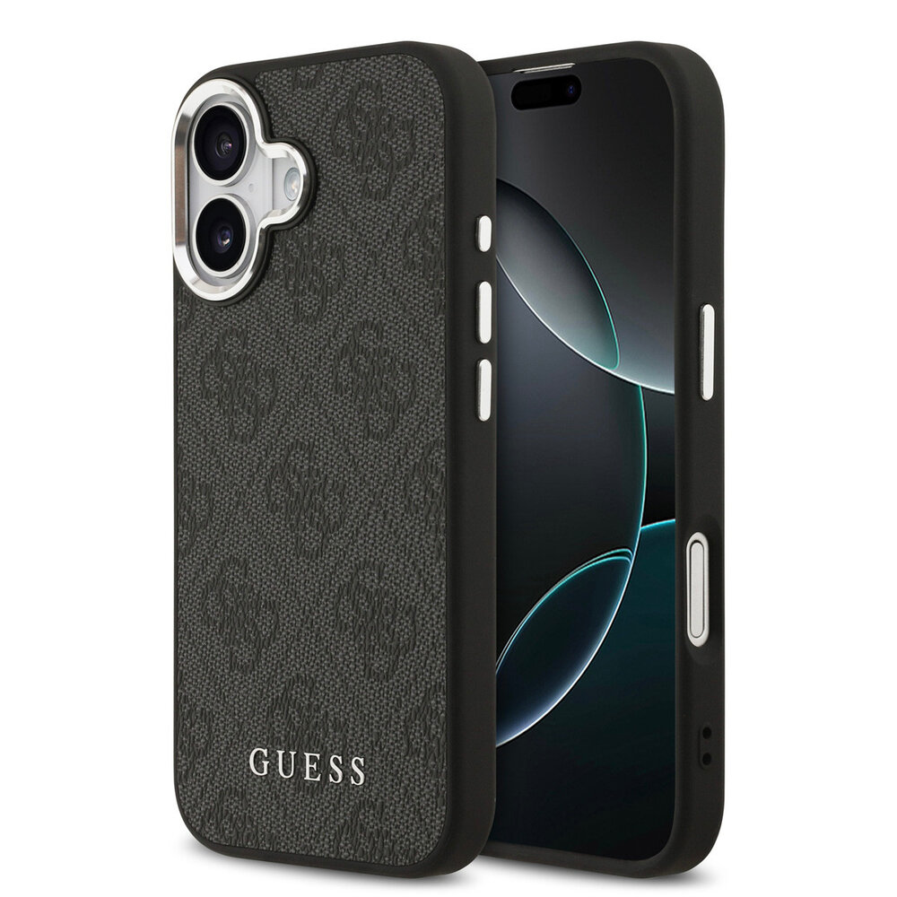 Guess Guess iPhone 17 Back cover coque - HC Magsafe 4G PU With Classic Logo - Noir Guess Guess iPhone 17 Back cover coque - HC Magsafe 4G PU With Classic Logo - Noir