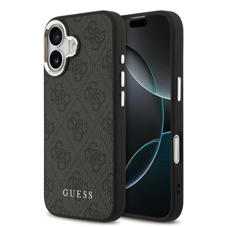 Guess Guess iPhone 17 Back cover case - HC Magsafe 4G PU With Classic Logo - Black Guess Guess iPhone 17 Back cover case - HC Magsafe 4G PU With Classic Logo - Black