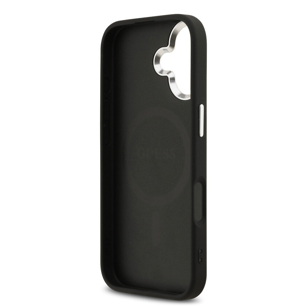 Guess Guess iPhone 17 Back cover case - HC Magsafe 4G PU With Classic Logo - Black Guess Guess iPhone 17 Back cover case - HC Magsafe 4G PU With Classic Logo - Black
