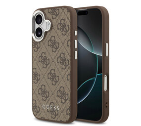 Guess Guess iPhone 17 Back cover coque - HC Magsafe 4G PU With Classic Logo - Marron Guess Guess iPhone 17 Back cover coque - HC Magsafe 4G PU With Classic Logo - Marron