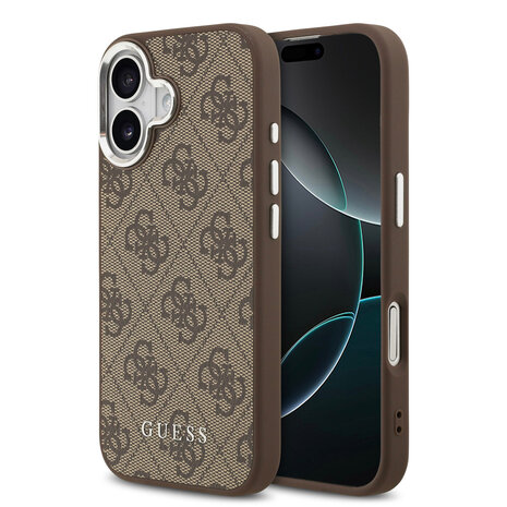 Guess Guess iPhone 17 Back cover case - HC Magsafe 4G PU With Classic Logo - Brown Guess Guess iPhone 17 Back cover case - HC Magsafe 4G PU With Classic Logo - Brown