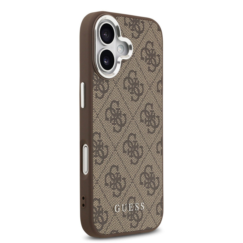 Guess Guess iPhone 17 Back cover case - HC Magsafe 4G PU With Classic Logo - Brown Guess Guess iPhone 17 Back cover case - HC Magsafe 4G PU With Classic Logo - Brown