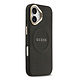 Guess Guess iPhone 17 Back cover coque - HC Magsafe PU With Peony Hot Stamp - Noir Guess Guess iPhone 17 Back cover coque - HC Magsafe PU With Peony Hot Stamp - Noir