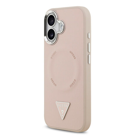 Guess Guess iPhone 17 Back-Cover hul - HC Magsafe PU With Triangle Logo Pink - Rosa
