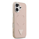 Guess Guess iPhone 17 Back cover case - HC Magsafe PU With Triangle Logo Pink - Pink