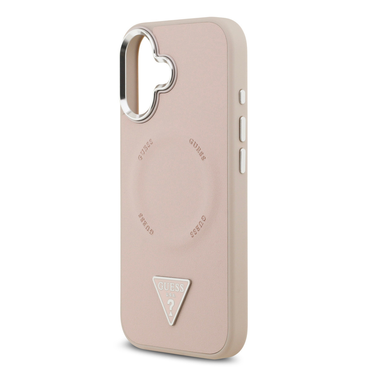 Guess Guess iPhone 17 Backcover hoesje - HC Magsafe PU With Triangle Logo Pink - Roze, foto 6 van 6