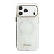 Guess Guess iPhone 17 Pro Max Backcover hoesje - HC Magsafe IML Shell Script Metal - Wit Guess Guess iPhone 17 Pro Max Backcover hoesje - HC Magsafe IML Shell Script Metal - Wit
