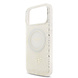 Guess Guess iPhone 17 Pro Max Back-Cover hul - HC Magsafe IML Flowers Allover Electroplated With Pearl Strap - Weiß Guess Guess iPhone 17 Pro Max Back-Cover hul - HC Magsafe IML Flowers Allover Electroplated With Pearl Strap - Weiß