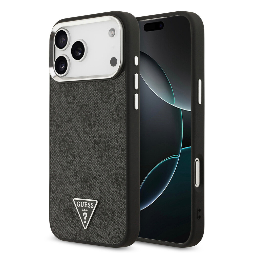 Guess Guess iPhone 17 Pro Max Back cover coque - HC Magsafe 4G PU With Triangle Logo SL - Noir Guess Guess iPhone 17 Pro Max Back cover coque - HC Magsafe 4G PU With Triangle Logo SL - Noir