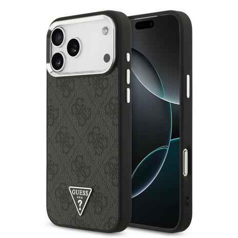 Guess Guess iPhone 17 Pro Max Back cover case - HC Magsafe 4G PU With Triangle Logo SL - Black