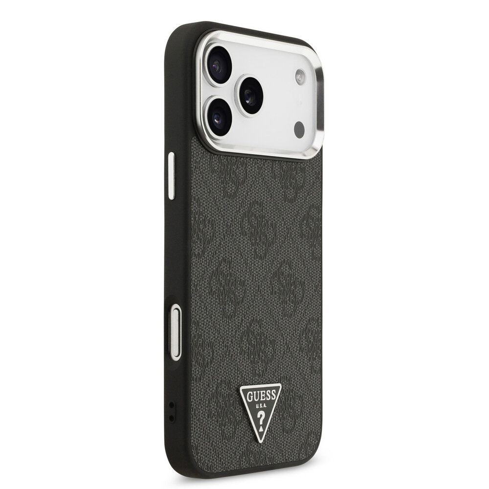 Guess Guess iPhone 17 Pro Max Back cover case - HC Magsafe 4G PU With Triangle Logo SL - Black