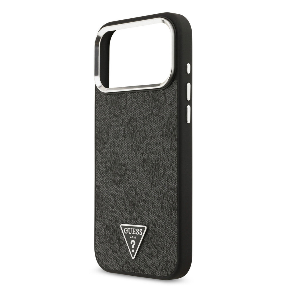 Guess Guess iPhone 17 Pro Max Back cover case - HC Magsafe 4G PU With Triangle Logo SL - Black