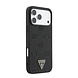 Guess Guess iPhone 17 Pro Max Back cover case - HC Magsafe Grained PU Hot Stamp Peony Triangle Logo - Black Guess Guess iPhone 17 Pro Max Back cover case - HC Magsafe Grained PU Hot Stamp Peony Triangle Logo - Black