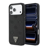 Guess Guess iPhone 17 Pro Max Back cover case - HC Magsafe Grained PU Hot Stamp Peony Triangle Logo - Black Guess Guess iPhone 17 Pro Max Back cover case - HC Magsafe Grained PU Hot Stamp Peony Triangle Logo - Black