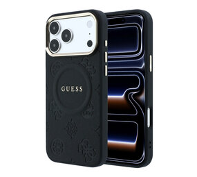 Guess Guess iPhone 17 Pro Max Back cover case - HC Magsafe PU With Peony Hot Stamp - Black Guess Guess iPhone 17 Pro Max Back cover case - HC Magsafe PU With Peony Hot Stamp - Black
