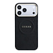 Guess Guess iPhone 17 Pro Max Back cover coque - HC Magsafe PU With Peony Hot Stamp - Noir Guess Guess iPhone 17 Pro Max Back cover coque - HC Magsafe PU With Peony Hot Stamp - Noir