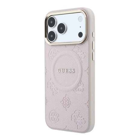 Guess Guess iPhone 17 Pro Max Back cover case - HC Magsafe PU With Peony Hot Stamp - Pink