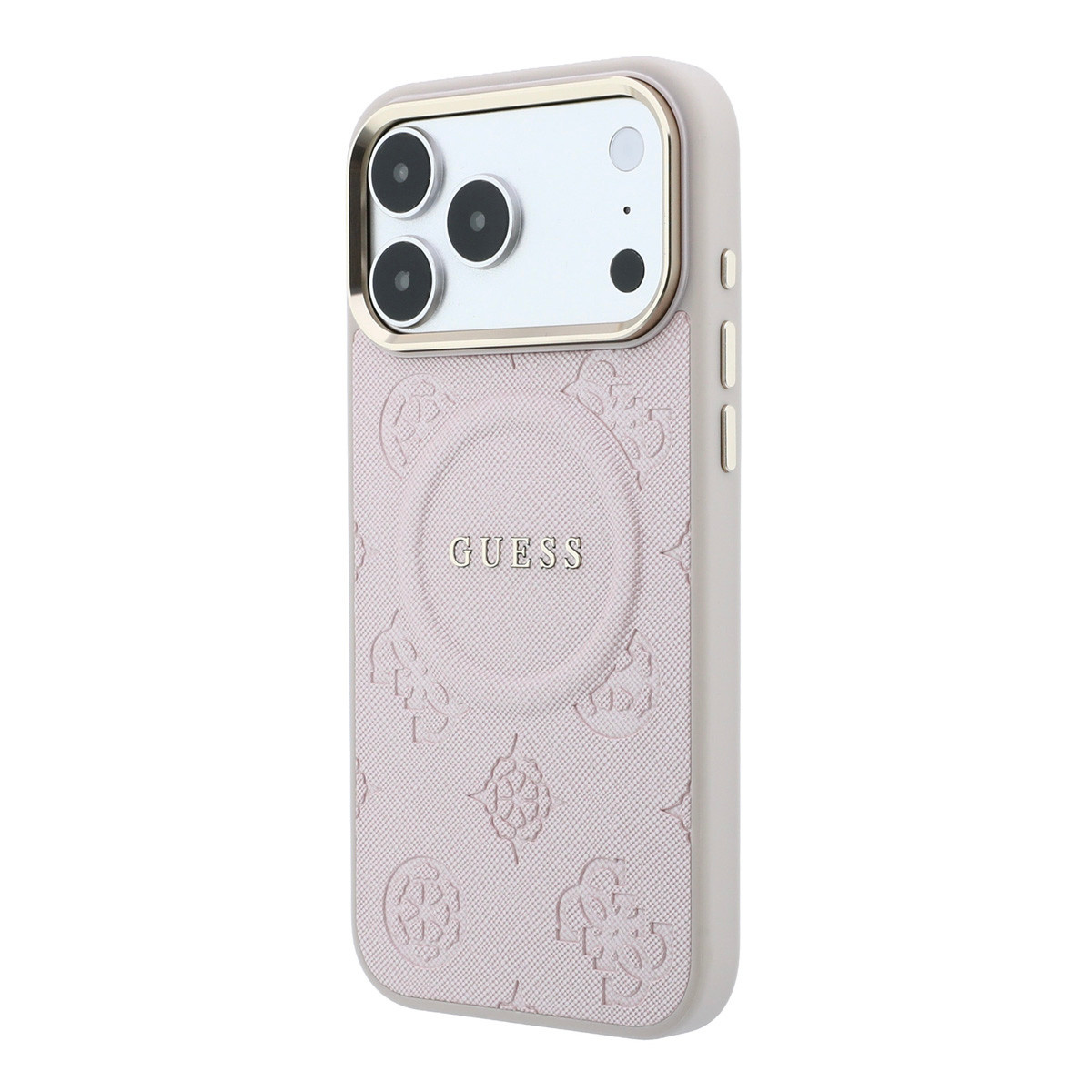 Guess Guess iPhone 17 Pro Max Backcover hoesje - HC Magsafe PU With Peony Hot Stamp - Roze, foto 2 van 6