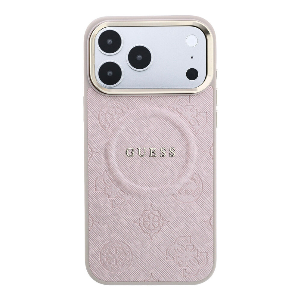 Guess Guess iPhone 17 Pro Max Back cover case - HC Magsafe PU With Peony Hot Stamp - Pink