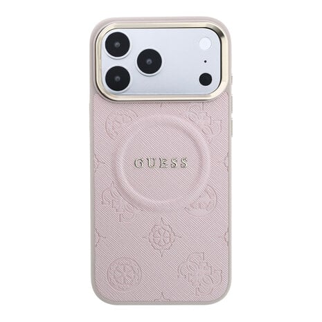 Guess Guess iPhone 17 Pro Max Back cover case - HC Magsafe PU With Peony Hot Stamp - Pink