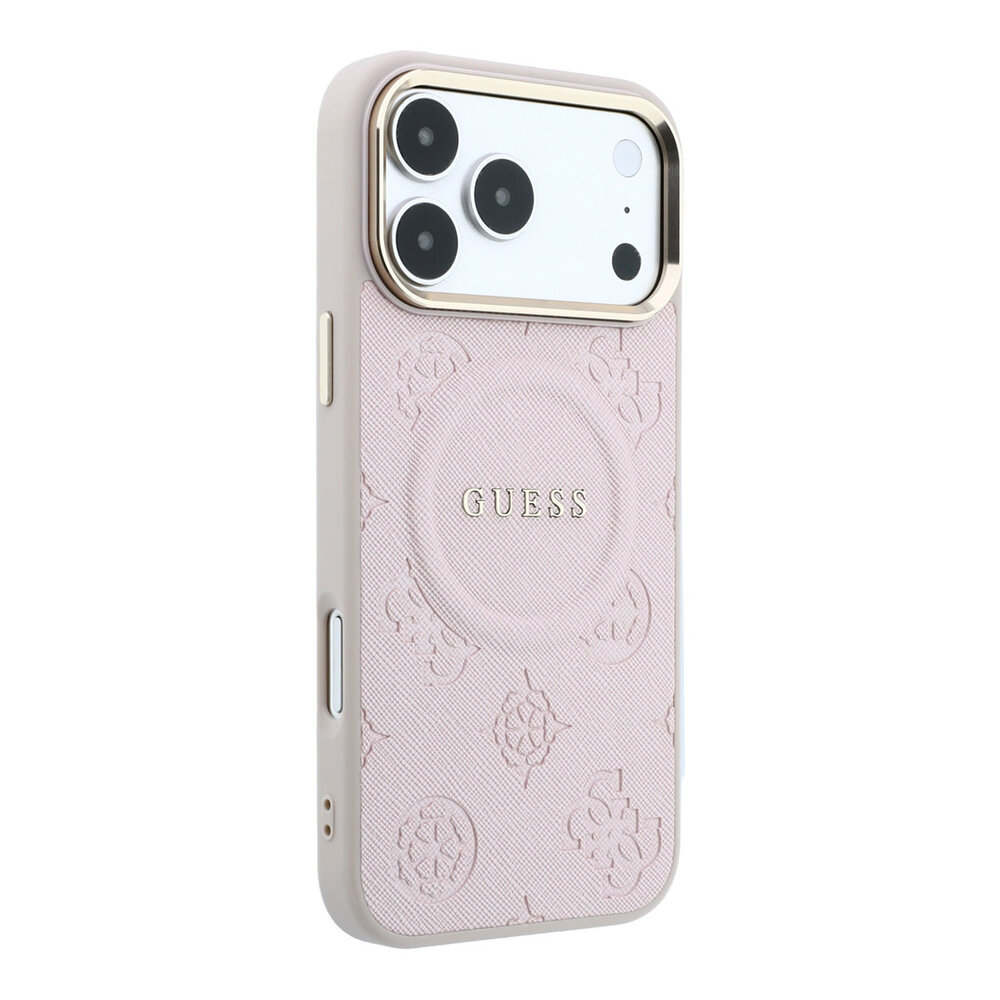 Guess Guess iPhone 17 Pro Max Back cover case - HC Magsafe PU With Peony Hot Stamp - Pink