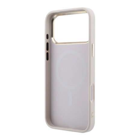 Guess Guess iPhone 17 Pro Max Back cover case - HC Magsafe PU With Peony Hot Stamp - Pink