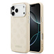 Guess Guess iPhone 17 Pro Max Back cover case - HC Magsafe PU With Peony Hot Stamp Script - Beige Guess Guess iPhone 17 Pro Max Back cover case - HC Magsafe PU With Peony Hot Stamp Script - Beige