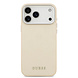Guess Guess iPhone 17 Pro Max Back cover coque - HC Magsafe PU With Peony Hot Stamp Script - Beige Guess Guess iPhone 17 Pro Max Back cover coque - HC Magsafe PU With Peony Hot Stamp Script - Beige