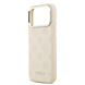 Guess Guess iPhone 17 Pro Max Back cover case - HC Magsafe PU With Peony Hot Stamp Script - Beige Guess Guess iPhone 17 Pro Max Back cover case - HC Magsafe PU With Peony Hot Stamp Script - Beige