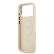 Guess Guess iPhone 17 Pro Max Back cover case - HC Magsafe PU With Peony Hot Stamp Script - Beige Guess Guess iPhone 17 Pro Max Back cover case - HC Magsafe PU With Peony Hot Stamp Script - Beige