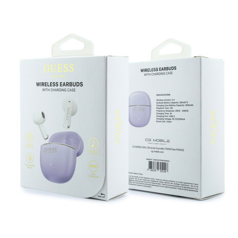 Guess Guess Earplugs - TWS Glossy Gold Line Classic - Purple