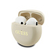 Guess Guess Bouchons d'oreilles - TWS Small Round Gold Classic Logo Print - Beige
