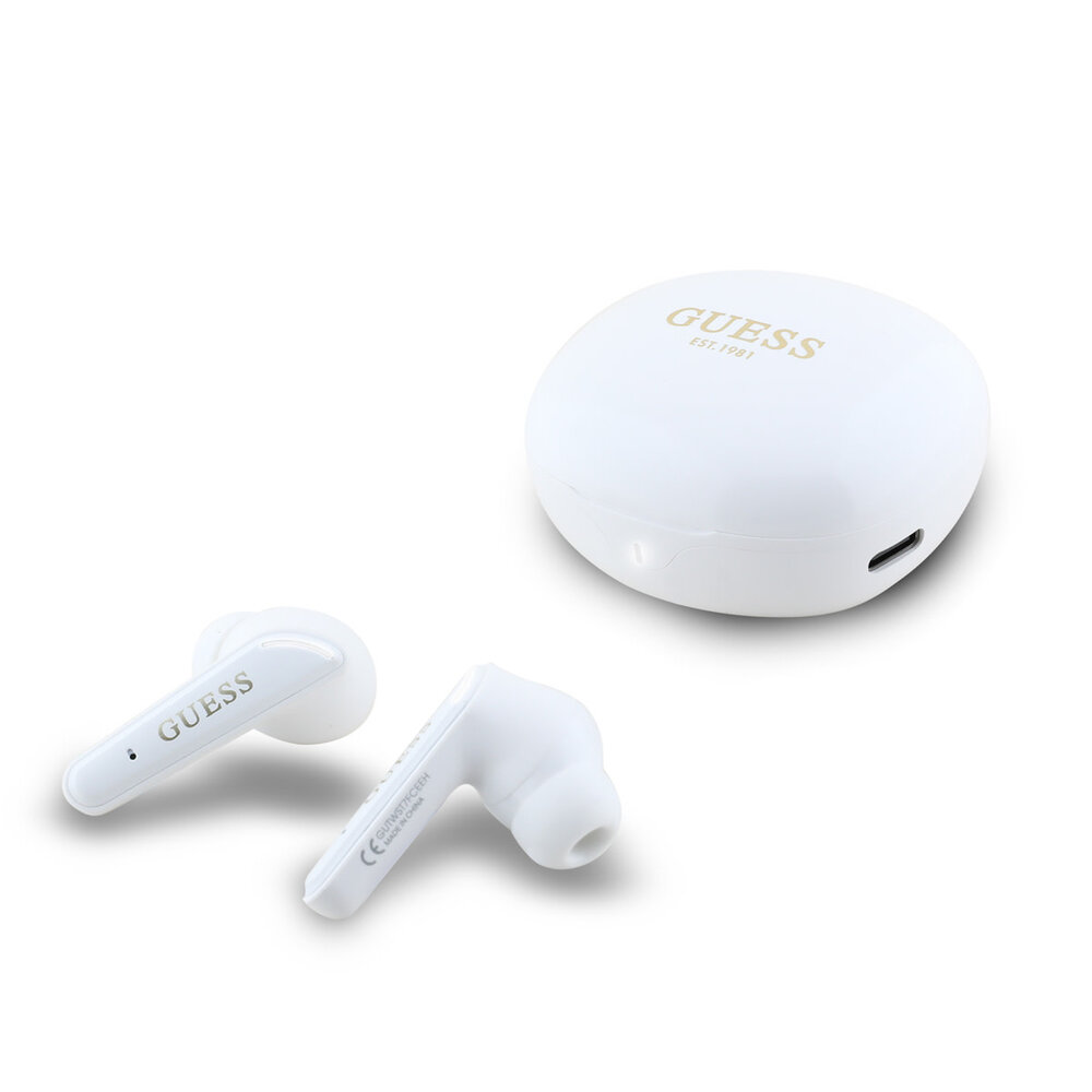 Guess Guess Earplugs - TWS Flat Classic Logo Electroplated - White Guess Guess Earplugs - TWS Flat Classic Logo Electroplated - White